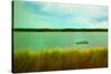 Row Boat near Oak Bluffs in Marthas Vineyard Art Print Poster-null-Stretched Canvas