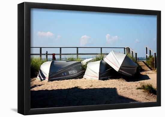 Row Boats Ocean Beach Fire Island NY-null-Framed Poster