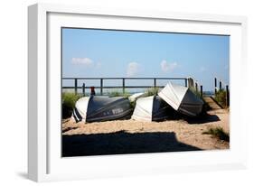 Row Boats Ocean Beach Fire Island NY-null-Framed Photo