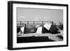 Row Boats on Ocean Beach Fire Island New York B/W-null-Framed Photo