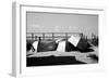 Row Boats on Ocean Beach Fire Island New York B/W-null-Framed Photo