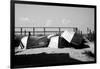 Row Boats on Ocean Beach Fire Island New York B/W-null-Framed Photo