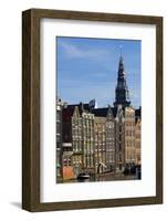 Row Houses and Oude Kerk Tower-Guido Cozzi-Framed Photographic Print