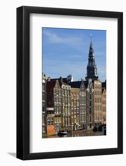 Row Houses and Oude Kerk Tower-Guido Cozzi-Framed Photographic Print