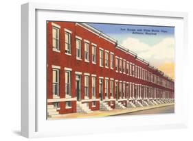 Row Houses, Baltimore, Maryland-null-Framed Art Print