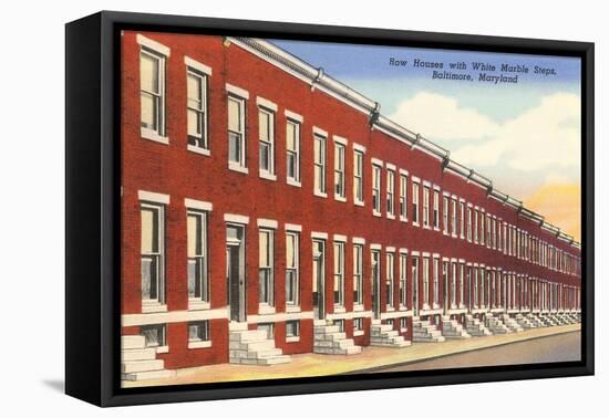 Row Houses, Baltimore, Maryland-null-Framed Stretched Canvas