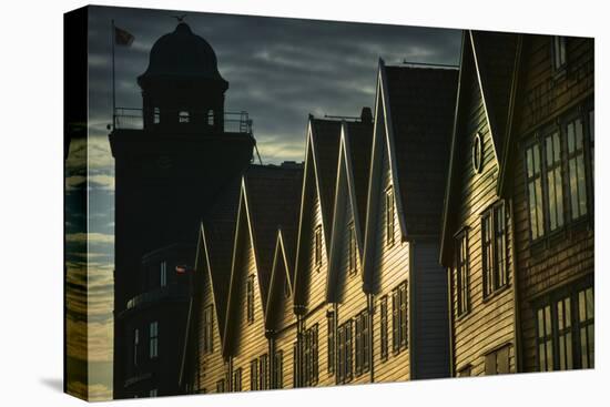 Row Houses in Bryggen-Jon Hicks-Stretched Canvas