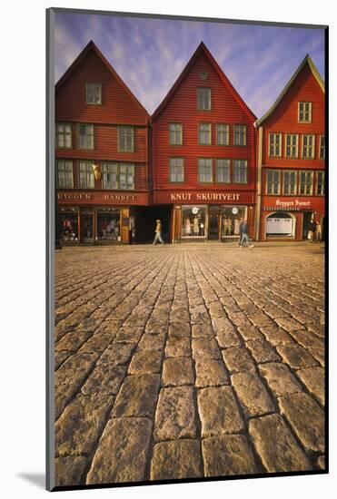 Row Houses in Bryggen-Jon Hicks-Mounted Photographic Print