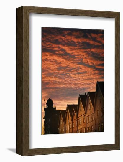 Row Houses in Bryggen-Jon Hicks-Framed Photographic Print