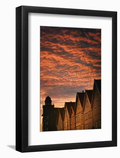 Row Houses in Bryggen-Jon Hicks-Framed Photographic Print