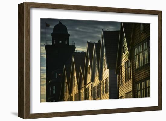 Row Houses in Bryggen-Jon Hicks-Framed Photographic Print