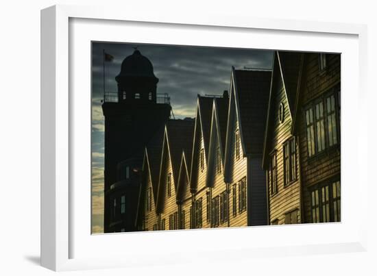 Row Houses in Bryggen-Jon Hicks-Framed Photographic Print