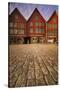 Row Houses in Bryggen-Jon Hicks-Stretched Canvas