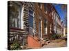Row Houses in Fells Point Neighborhood, Baltimore, Maryland, USA-Scott T. Smith-Stretched Canvas