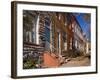Row Houses in Fells Point Neighborhood, Baltimore, Maryland, USA-Scott T. Smith-Framed Photographic Print