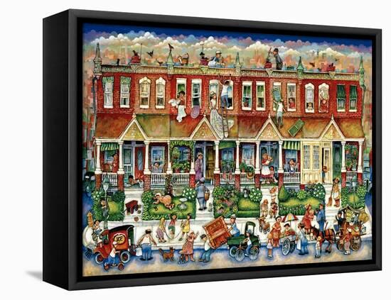 Row Houses-Bill Bell-Framed Stretched Canvas
