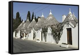 Row of 18th Century Trulli Houses in the Rione Monte District, Alberobello, Apulia, Italy-Stuart Forster-Framed Stretched Canvas