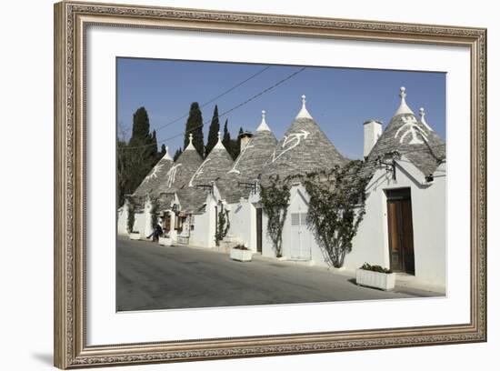 Row of 18th Century Trulli Houses in the Rione Monte District, Alberobello, Apulia, Italy-Stuart Forster-Framed Photographic Print