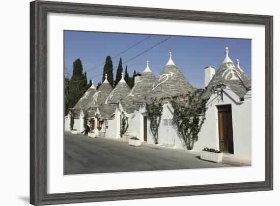 Row of 18th Century Trulli Houses in the Rione Monte District, Alberobello, Apulia, Italy-Stuart Forster-Framed Photographic Print