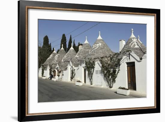 Row of 18th Century Trulli Houses in the Rione Monte District, Alberobello, Apulia, Italy-Stuart Forster-Framed Photographic Print