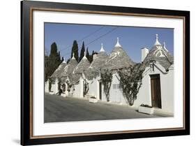 Row of 18th Century Trulli Houses in the Rione Monte District, Alberobello, Apulia, Italy-Stuart Forster-Framed Photographic Print