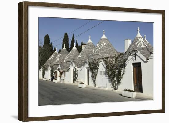 Row of 18th Century Trulli Houses in the Rione Monte District, Alberobello, Apulia, Italy-Stuart Forster-Framed Photographic Print