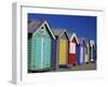 Row of Beach Huts Painted in Bright Colours, Brighton Beach, Near Melbourne, Victoria, Australia-Mawson Mark-Framed Photographic Print