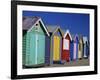 Row of Beach Huts Painted in Bright Colours, Brighton Beach, Near Melbourne, Victoria, Australia-Mawson Mark-Framed Photographic Print