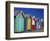 Row of Beach Huts Painted in Bright Colours, Brighton Beach, Near Melbourne, Victoria, Australia-Mawson Mark-Framed Photographic Print