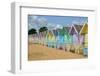 Row of Beach Huts-Diana Mower-Framed Photographic Print