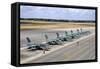 Row of Brazilian Air Force A-1B (Amx) Aircraft at Natal Air Force Base, Brazil-Stocktrek Images-Framed Stretched Canvas