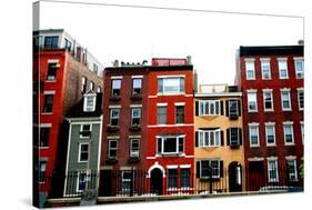 Row of Brick Houses in Boston Historical North End-elenathewise-Stretched Canvas