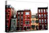 Row of Brick Houses in Boston Historical North End-elenathewise-Stretched Canvas