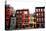 Row of Brick Houses in Boston Historical North End-elenathewise-Stretched Canvas