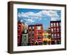 Row of Brick Houses in Boston Historical North End-elenathewise-Framed Photographic Print