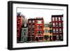 Row of Brick Houses in Boston Historical North End-elenathewise-Framed Photographic Print