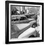 Row of Cars Parked-George Skadding-Framed Photographic Print