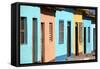 Row of Colonial Houses Painted Bright Colours-Lee Frost-Framed Stretched Canvas