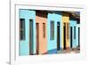 Row of Colonial Houses Painted Bright Colours-Lee Frost-Framed Photographic Print