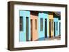 Row of Colonial Houses Painted Bright Colours-Lee Frost-Framed Photographic Print