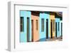 Row of Colonial Houses Painted Bright Colours-Lee Frost-Framed Photographic Print