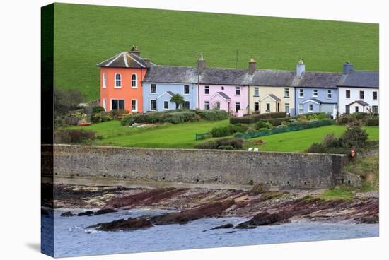 Row of Cottages at Roches Point, Whitegate Village, County Cork-Richard Cummins-Stretched Canvas