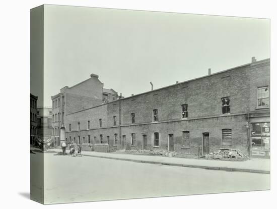 Row of Derelict Houses, Hackney, London, August 1937-null-Stretched Canvas