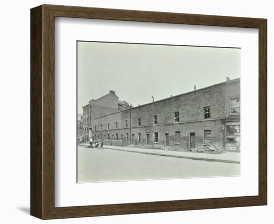 Row of Derelict Houses, Hackney, London, August 1937-null-Framed Photographic Print