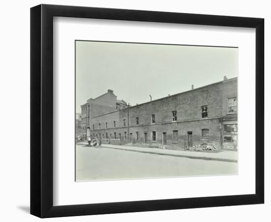 Row of Derelict Houses, Hackney, London, August 1937-null-Framed Photographic Print