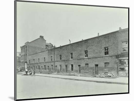Row of Derelict Houses, Hackney, London, August 1937-null-Mounted Photographic Print