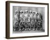 Row of Female Tennis Players in Matching Outfits-null-Framed Photo