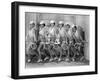 Row of Female Tennis Players in Matching Outfits-null-Framed Photo