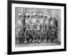 Row of Female Tennis Players in Matching Outfits-null-Framed Photo