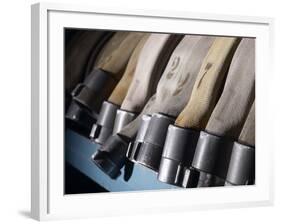 Row of Fire Hoses-null-Framed Photographic Print